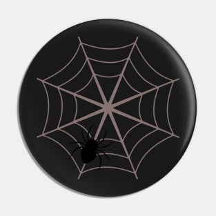 Spider and web in purple Pin