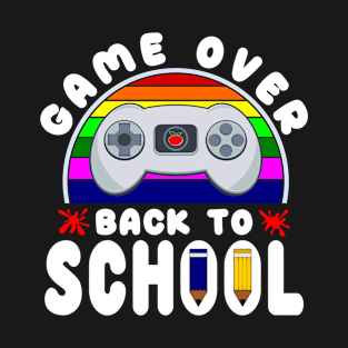 Funny Game Over Kids Student Back To School T-Shirt