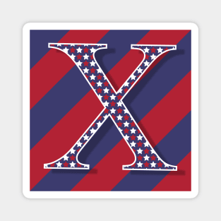 Old Glory Letter X Magnet