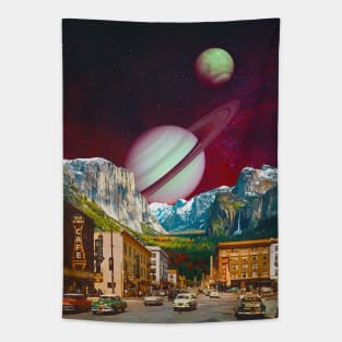 Valley Street - Space Aesthetic, Retro Futurism, Sci-Fi Tapestry