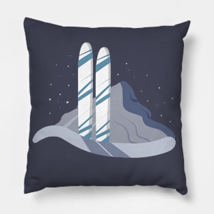 Skis in the Snow Pillow