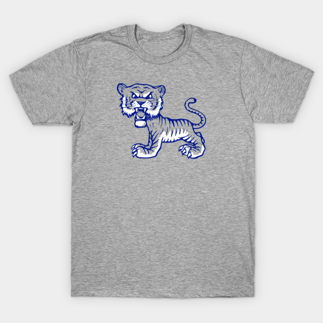 Restored Tiger Growler Mascot in Blue (you choose body color) - Tigers - T-Shirt