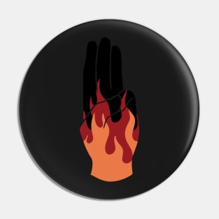 Fire Mockingjay Salute -  Hunger Games Pin