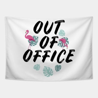 Out of Office Flamingo Summer Tapestry