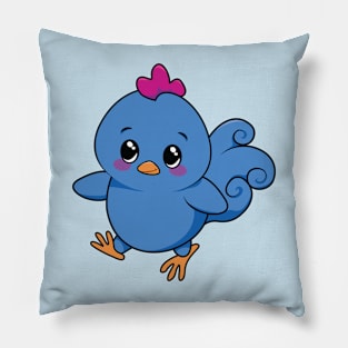 Blue Chicken Pillow