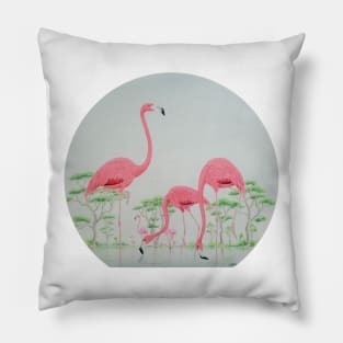 Flamingo Lagoon Pillow