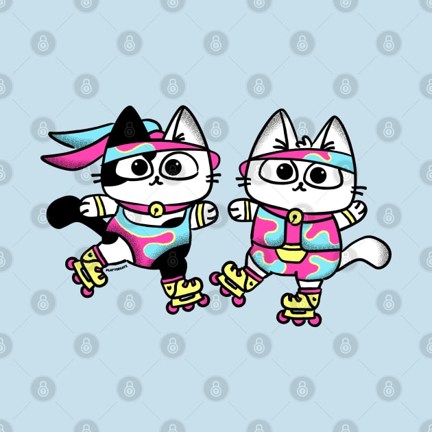 Rollerblading Cats by plattercats