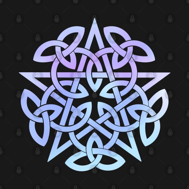 Blue Pentagram. Celtic knot by OccultOmaStore