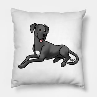 Dog - Great Dane - Black Natural Ears Pillow