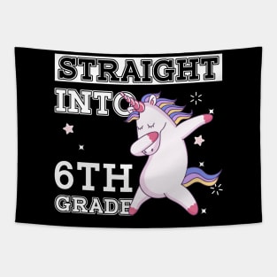 Straight Outta 6th Grade Unicorn Back To School Gift Tapestry