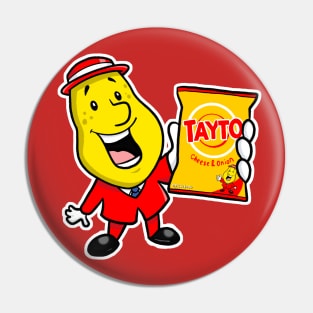 Mr Tayto with a bag of crisps Pin