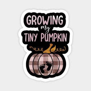 Pregnancy announcement growing my tiny pumpkin thanksgiving gift Magnet