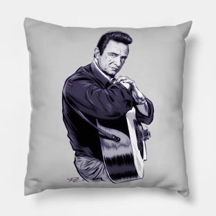 Johnny Cash - An illustration by Paul Cemmick Pillow