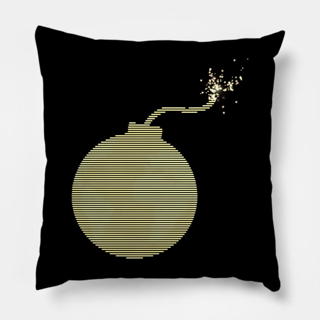 globe bomb explode Pillow by Mako Design 