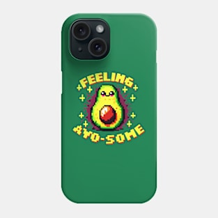 8-Bit Avocado Design - Positive, Playful Pixel Art Phone Case