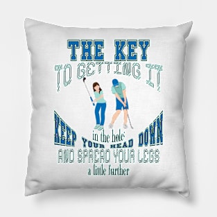 Funny golf shirts Pillow