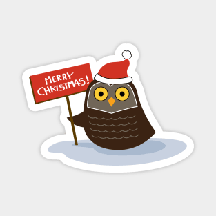 Little Christmas Owl Magnet