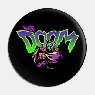 mf doom magenta green Pin