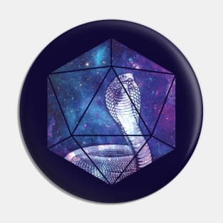 D20 Snake Bright Soul Pin