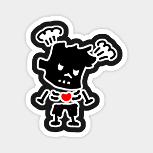 angry zombie boy Magnet