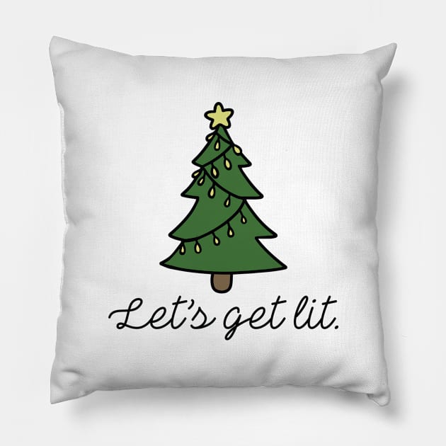 Let’s Get Lit Pillow by LuckyFoxDesigns