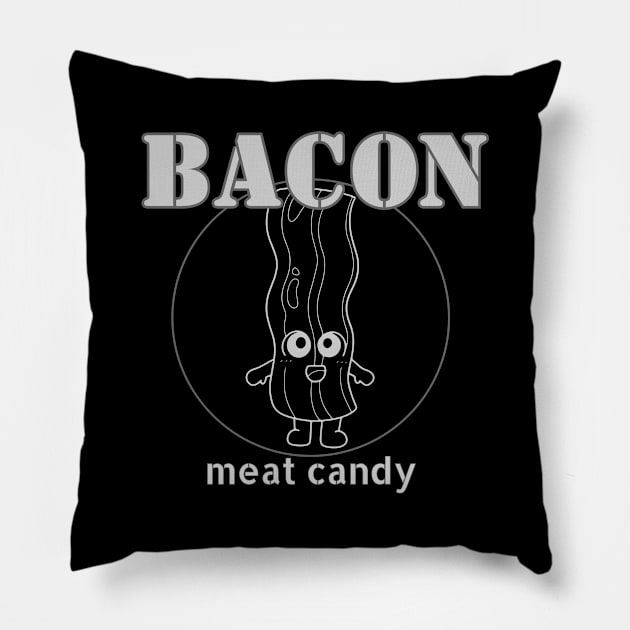 Bacon, Meat Candy Pillow by Sloat