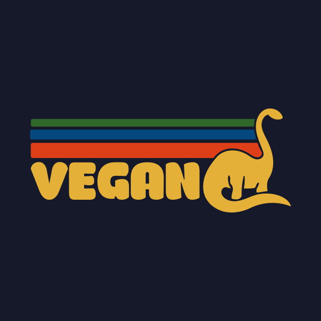 Retro Vegan Dinosaur by bubbsnugg