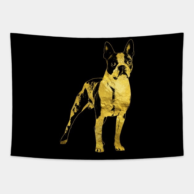 Boston Terrier dog Tapestry by Nartissima