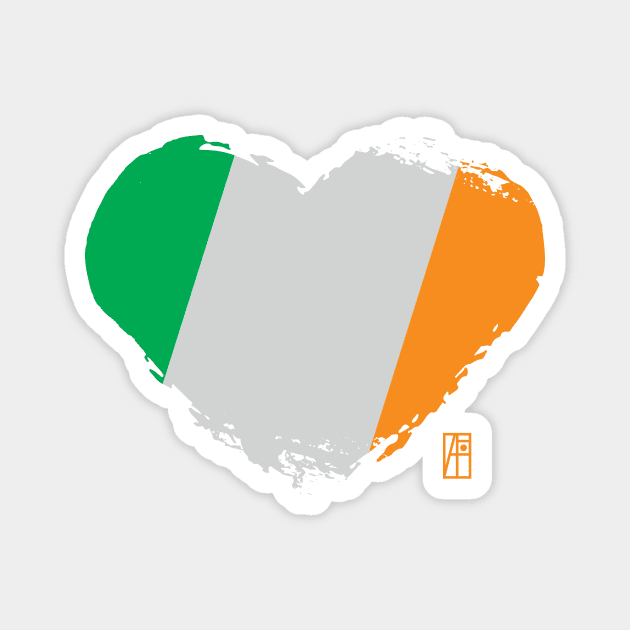 I love my country. I love Ireland. I am a patriot. In my heart, there is always the flag of Ireland. Magnet by ArtProjectShop