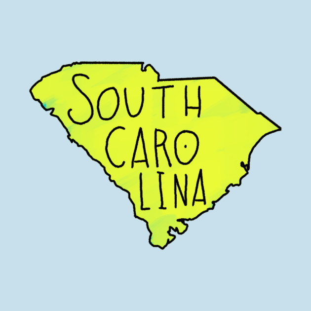 Discover The State of South Carolina - Yellow - South Carolina - T-Shirt