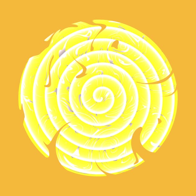 Yellow spiral abstraction by CocoDes