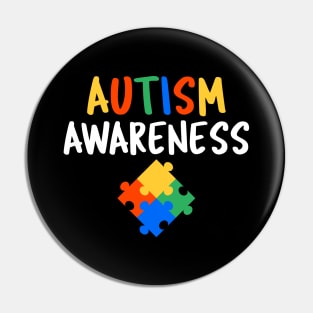 Cute Autism Awareness Colorful Puzzle Pin