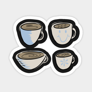 Cute Cartoon Coffee Mugs Magnet