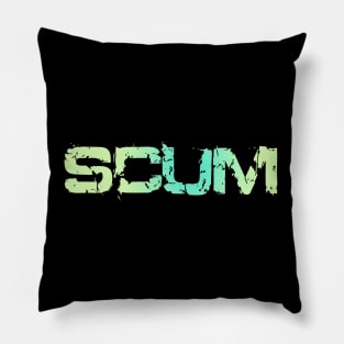 SCUM Funny Cool Text Word V Pillow