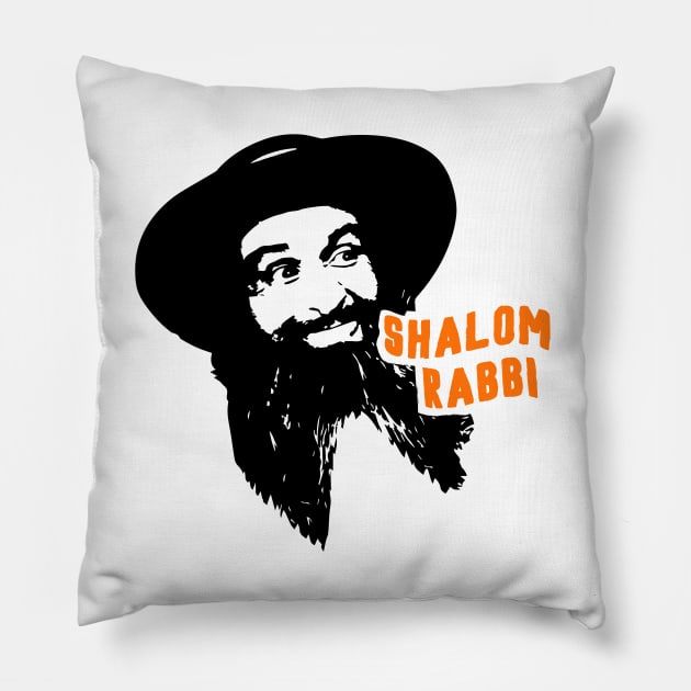 Rabbi Jacob Louis de funès shalom Pillow by Mr Youpla