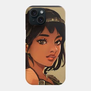 black anime girl Phone Case