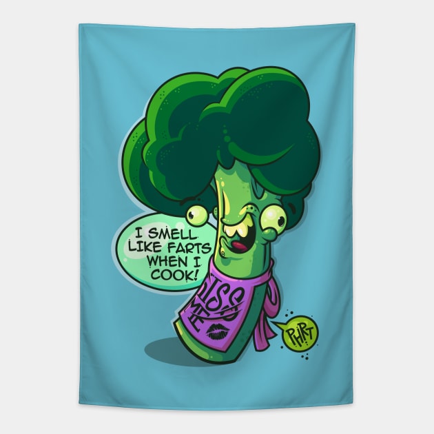 Broccoli Farts Tapestry by ArtisticDyslexia