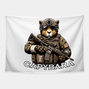 tactical capybara Tapestry