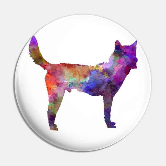 Korea Jindo Dog in watercolor Pin by PaulrommerArt