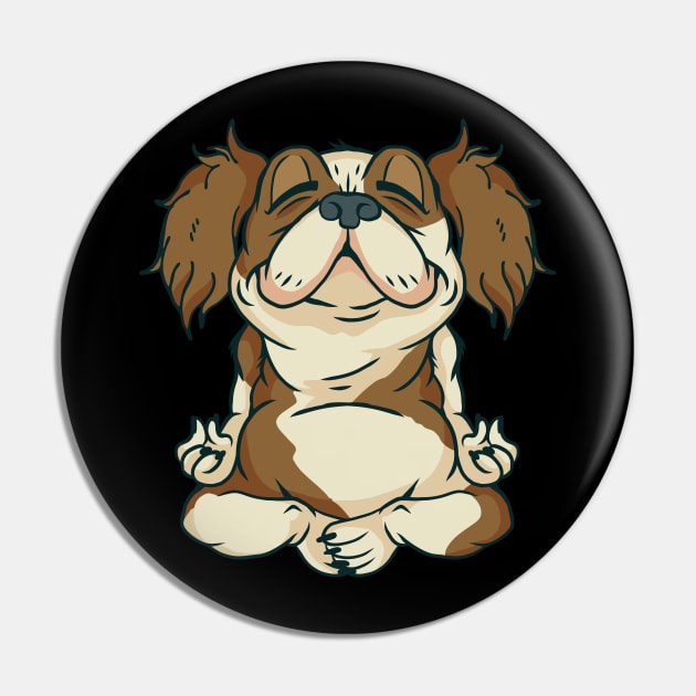 Meditating Dog Yoga Pin by madeinchorley