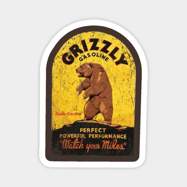 Grizzly Gasoline Magnet by MindsparkCreative