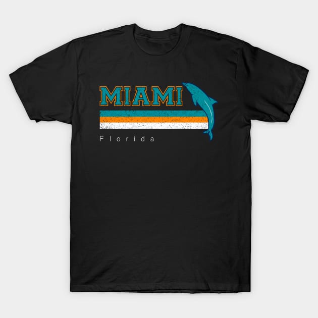 Vintage Miami Sports Football Athletic Novelty Dolphin Retro - Miami  Dolphins - T-Shirt