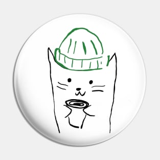 Cat In The Green Hat Pin