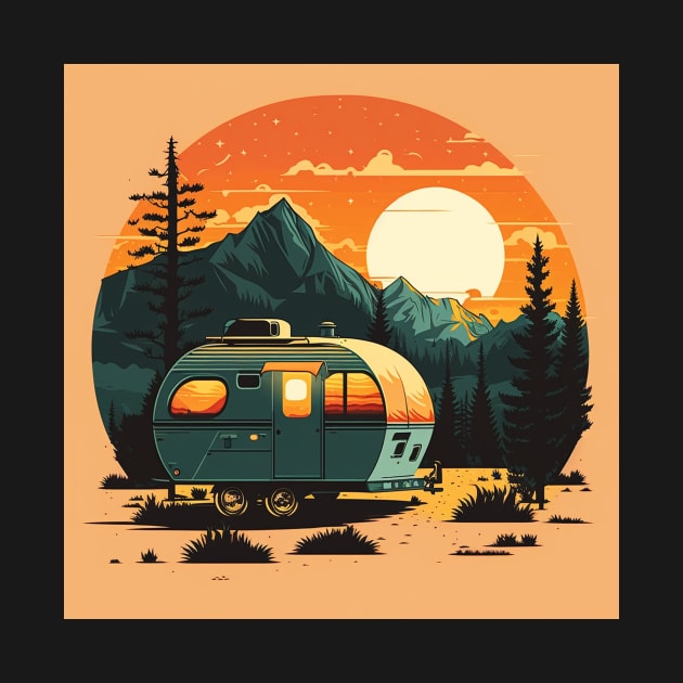 Camping Adventure Sunset, Camping Van by dukito