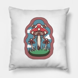 Aesthetic Shrooms Pillow