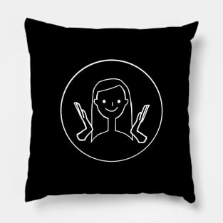 MINIMALISM: girl Pillow