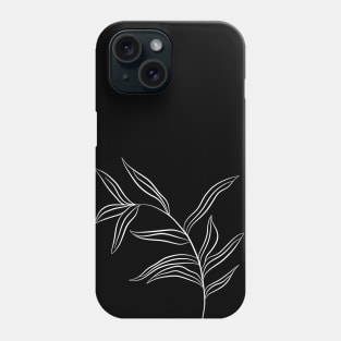 Palm Leaf Line Drawing - Leaves in the Wind 2 Phone Case