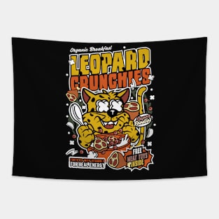 Retro Cartoon Cereal Box // Cereal Leopard Crunchies // Funny Vintage Breakfast Cereal Tapestry