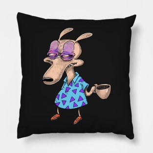 Rocko Before Coffee Pillow