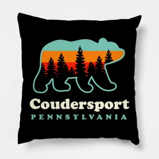 Coudersport Pennsylvania Hunting Hiking Camping Bear Pillow